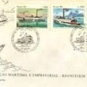 Br EPD (Envelope de Primeiro Dia), 1985, C-1487/90 RHM, (Mint). 150 Anos da Ligação Marítima e Empresarial Rio/Niterói (Especuladora, Segunda, Terceira, Urca), c/ selo original colado. Niterói/RJ (ECT). Número: 12989.