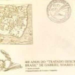 Br EPD (Envelope de Primeiro Dia), 1987 (Lançado em 1988), C-1575 RHM, (Mint). 400 Anos do Tratado Descritivo do Brasil de Gabriel Soares de Souza, c/selo original colado. Rio de Janeiro/RJ (ECT). Número: 55850.