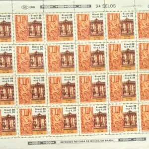Br-Folha, 1989, C-1620 (24 selos), RHM, (Mint), Ano da Biblioteca Pública.