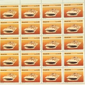 Br-Folha, 1989, C-1645 (30 selos), RHM, (Mint), Preservação da Fauna Brasileira - Molusco (Voluta abraea).