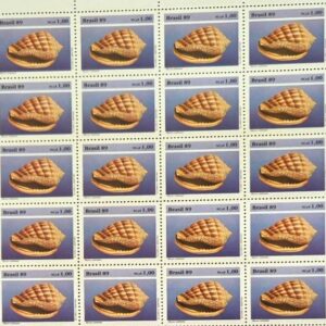 Br-Folha, 1989, C-1646 (30 selos)-RHM, (Mint), Preservação da Fauna Brasileira - Molusco (Morum mathe).
