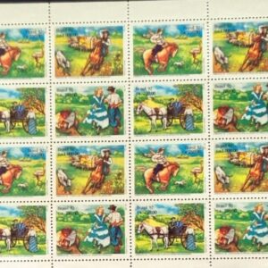 Br-Folha, 1992, (24 selos), C-1778/81 (RHM), (MINT), Arbrafex 92, II Exposição Filatélica Argentino-Brasileiro, Costumes Gaúchos (Dança, Charrete, Cavaleiro).