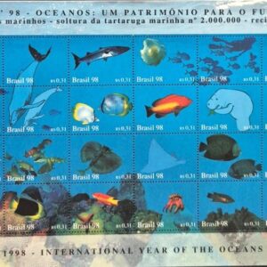 Br-Folha, 1998, C-2089/2100 RHM, (24 selos), Mint. Oceanos: um patrimônio para o futuro.