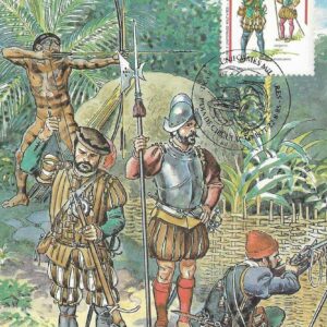 Br-Máximo, 1985, MA0122, C-1480, EPD, (Mint). Trajes e Uniformes Militares (Uniforme do século XVII). CBC Brasília/DF. Verso: Postal ECT, número 038238.