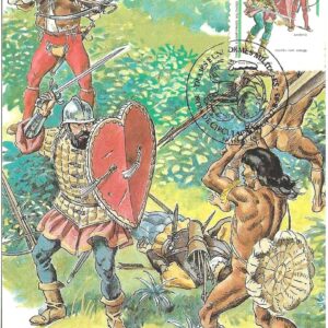 Br-Máximo, 1985, MA0122, C-1479, EPD, (Mint). Trajes e Uniformes Militares (Uniforme do século XVII). CBC Brasília/DF. Verso: Postal ECT, número 009886.