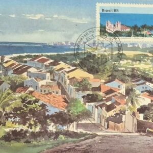 Br-Máximo, 1985, MA0112, C-1448, EPD, (Mint). Patrimônio Mundial de Humanidade. CBC Olinda/PE. Verso: Postal ECT, número 037812.