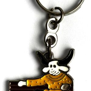 BR Chaveiro, 2026, (UNC). Título: Imagem colorida de bonecos mascarados de representação das cavalhadas da festa do Divino. Lembrança da cidade de Pirinópolis/GO. Sem indicação do fabricante.