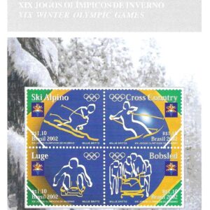 Br-Edital, 02/2022 (Mint). Emissão Especial. XIX Jogos Olímpicos de Inverso - Salt Lake/EUA. Local de Lançamento: São Paulo/SP.