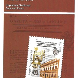 Br-Edital, 13/2008 (Mint). Emissão Comemorativa: Série: 200 Anos da Chegada da Família Real Portuguesa ao Brasil (Imprensa Nacional). Local de Lançamento: Brasília/DF.