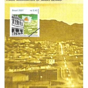 Br-Edital, 12/2001 (Mint). Emissão comemorativa: Centenário da Associação Comercial de Minas. Local de lançamento ECT: Belo Horizonte/MG.