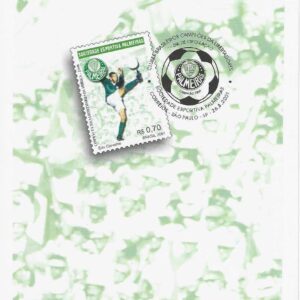 Br-Edital, 26/2001 (Mint). Emissão Especial: Clubes de Futebol Campeões da Libertadores - Sociedade Esportiva Palmeiras (1999). Local de lançamento ECT: São Paulo/SP.