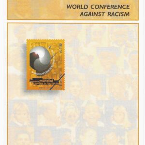 Br-Edital, 27/2001 (Mint). Emissão Especial: Conferência Mundial Contra o Racismo. Local de lançamento ECT: Durban/África do Sul.
