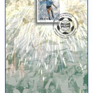 Br-Edital, 28/2001 (Mint). Emissão Especial: Clubes de Futebol Campeões da Libertadores - Grêmio Foot-Ball Porto Alegre (1983/1995). Local de lançamento ECT: Porto Alegre/RS.