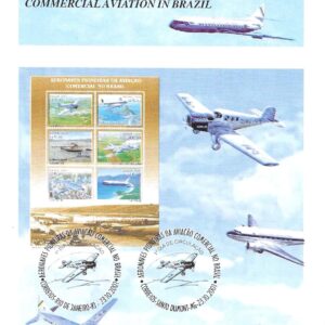 Br-Edital, 32/2001 (Mint). Emissão Especial: Aeronaves Pioneiras da Aviação Comercial no Brasil. Local de lançamento ECT: Rio de Janeiro/RJ, Santos Dumont/MG.