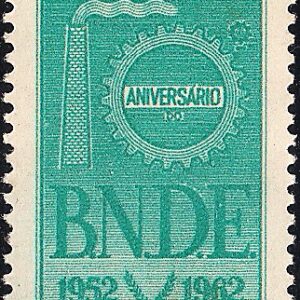 Br-Selo, 1962, C-481-RHM, (N), 10º Aniversário do Banco Nacional do Desenvolvimento Econômico.