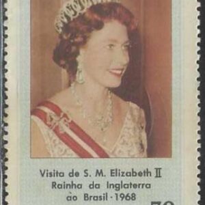 Br-Selo, 1968, C-617-RHM, (Mint), Visita da S.M. Elisabeth, Rainha da Inglaterra.