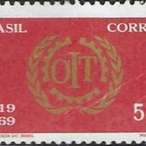 Br-Selo, 1969, C-636-RHM, (Mint), Cinquentenário da O.I.T.