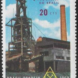 Br-Selo, 1969, C-652-RHM, (Mint), Início da Expansão da Produção de Aço na Usiminas.