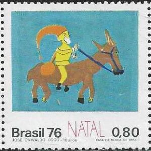 Br-Selo, 1976, C-958/60-RHM, (Mint). Natal (Magos, Papai Noel, Maria, Menino).