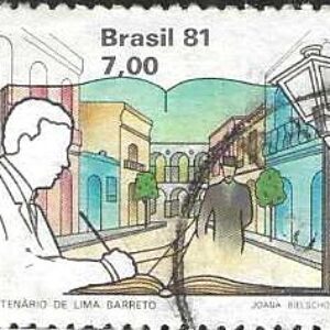 Br-Selo, 1981, C-1193-RHM, (Mint). Centenário do Nascimento do Escritor Lima Barreto (1881-1922).