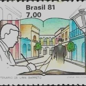 Br-Selo, 1981, C-1193-RHM, (Mint). Centenário do Nascimento do Escritor Lima Barreto (1881-1922).