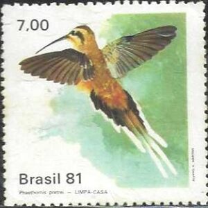 Br-Selo, 1981, C-1200-RHM, (Mint). Fauna Brasileira - Beija-Flores (Limpa Casa).