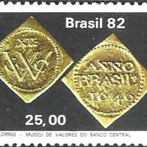 Br-Selo, 1982, C-1277-RHM, (Mint). Numismática, Museu de Valores no Banco Central do Brasil.