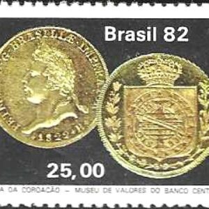 Br-Selo, 1982, C-1278-RHM, (Mint). Numismática, Museu de Valores no Banco Central do Brasil.