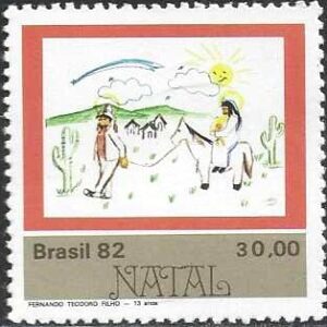 Br-Selo, 1982, C-1292-RHM, (Mint). Natal - Desenhos Infantis.
