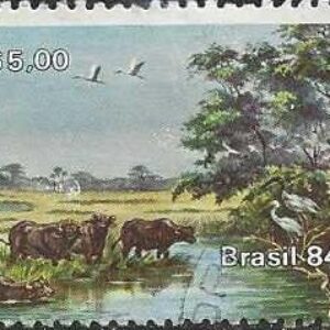 Br-Selo, 1984, C-1403-RHM, (N). Búfalos do Marajó (Murrah).