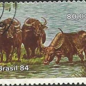 Br-Selo, 1984, C-1405-RHM, (N). Búfalos do Marajó (Mediterrâneo).