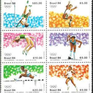 Br-Sextila, 1984, C-1378/83-RHM, (Mint). XXIII Olimpíadas Los Angeles USA.