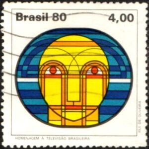 Br-Selo, 1980, C-1140-RHM, (N). Homenagem à Televisão Brasileira.