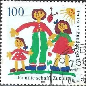 GER (BRD) Selo, (Alemanha/Europa), 1992, (Min). Family Future.