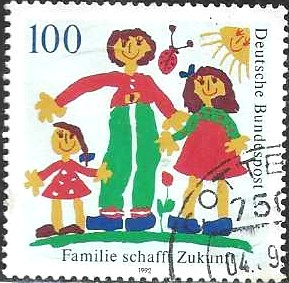 GER (BRD) Selo, (Alemanha/Europa), 1992, (Min). Family Future.
