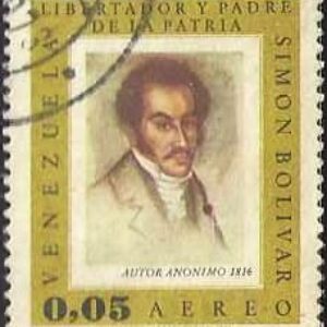 VEN Selo, (Venezuela/América do Sul), 1966, (U), Yt:VE PA895. Airmail - Bolivar Commemoration, 1783-1830.