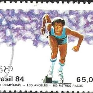 Br-Selo, 1984, C-1381-RHM, (Mint). XXIII Olimpíadas Los Angeles (100 metros rasos).