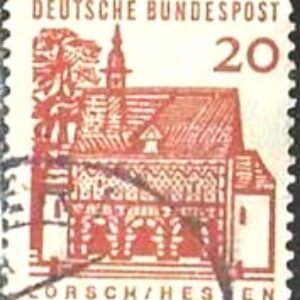 GER (RDA) Selo, (Alemanha/Europa), 1964, (N). German Building Structures of the 12th Century, large size.