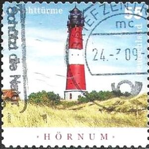 GER (RFA) Selo, (Alemanha/Europa), 2007, (Mint). Lighthouses.