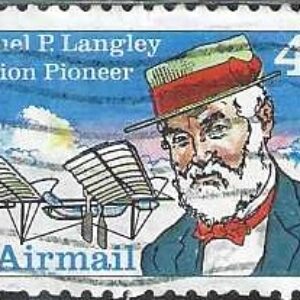 USA Selo, (Estados Unidos/América do Norte), 1988, (U). Yt:US PA112, Samuel Pierpont Langley.