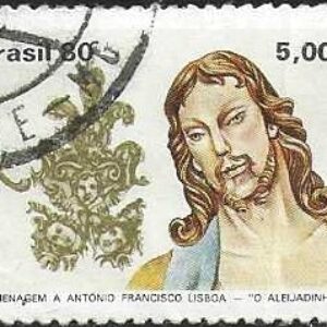 Br-Selo, 1980, C-1178-RHM, (Mint), Yt:BR 1456. Artes Brasileira. Homenagem a: A Antônio Francisco Lisboa, o aleijadinho (1730-1814) - Esculturas em madeira (Prisão Id).