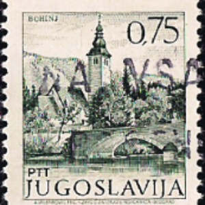 IUG Selo, 1971, (Iugoslávia/Europa), (N), Yt:YU 1315. Church and bridge in Bohinj (Sightseeing).