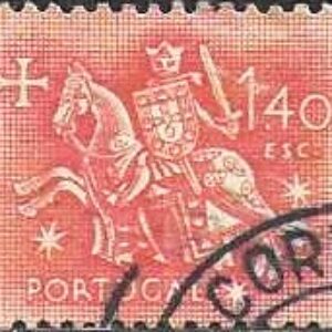POR Selo, (Portugal/Europa), 1953, (N), Yt:PT 780. Dom Dinis "Cavaleiro medieval".