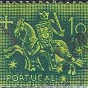 POR Selo, (Portugal/Europa), 1953, (N). Dom Dinis "Cavaleiro medieval".