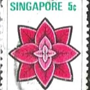 SIN Selo, 1973, (República de Singapura/Ásia), (Mint). Flowers and Fruits Coleus blumei.