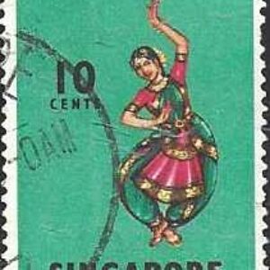 SIN Selo, 1968, (República de Singapura/Ásia), (Mint), Yt:SG 84. Classic Folk Dances and Mask Dances, Baharatha Natyam.
