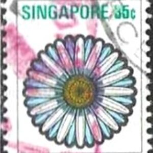 SIN Selo, 1973, (República de Singapura/Ásia), (Mint). Yt:SG 194. Flowers and Fruits, Chrysanthemum frutescens.