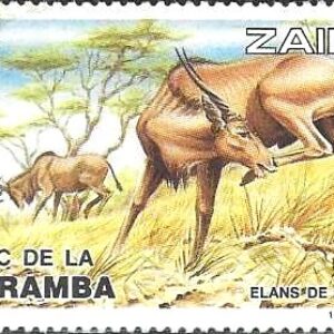 COD Selo, 1984, (República Democrática do Congo - Zaire), (Mint), Yt:CD 1146. Garamba National Park Giant Eland (Taurotragus derbianus).