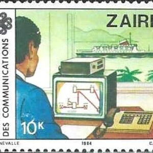 COD Selo, 1984, (República Democrática do Congo - Zaire), (Mint), Yt:CD 1154. World Communications Year.