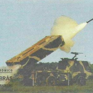 Br-Cartão Telefônico, 1996, (N). Sistema de lançamento de foguetes, fabricado no Brasil.